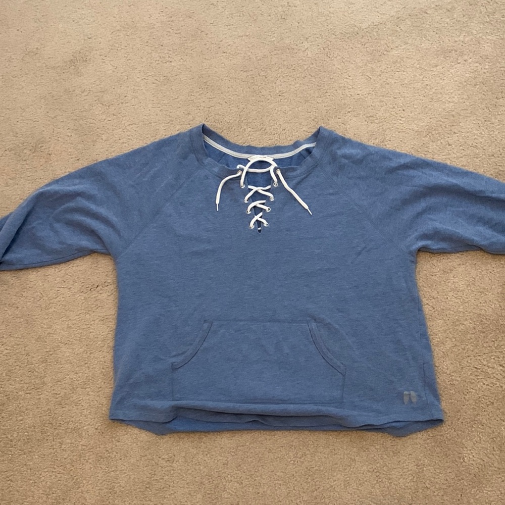Blue Victoria Secret Sweatshirt Size: Large